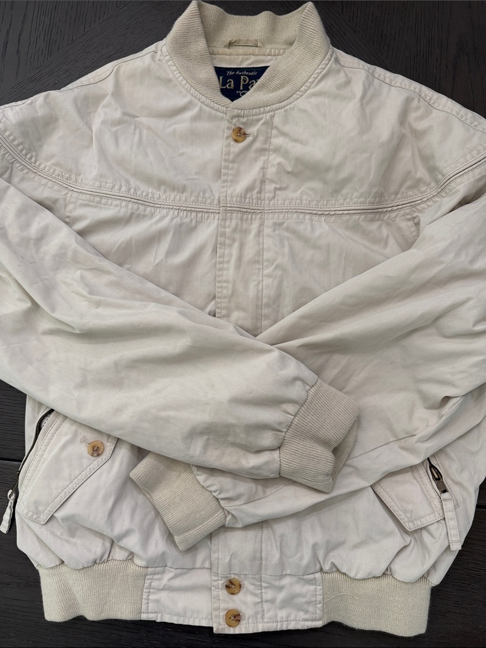La Paz Catalina Light Cream Bomber Jacket - Men's